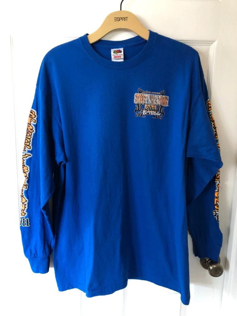 Street Vibrations 2011 Long Sleeve Shirt, Men's Size XL Reno Nevada Motorcycle